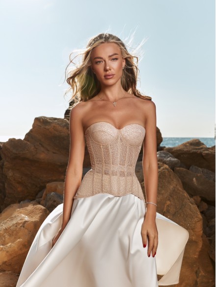 Комплект (корсет + біла атласна спідниця) "Wind Melody"