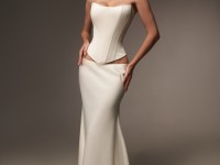 Атласний комплект (корсет + спідниця) в кольорі айворі <span>Milana</span>