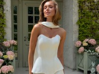 Атласний корсет в білому кольорі <span>Liana</span>