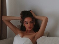 Атласний корсет в білому кольорі  "Scarlet"