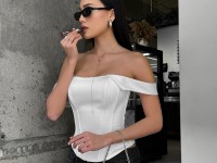 Молочний атласний корсет "Grace"