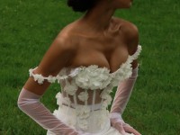 Корсет з сіточки в білому кольорі <span>Gloria</span>