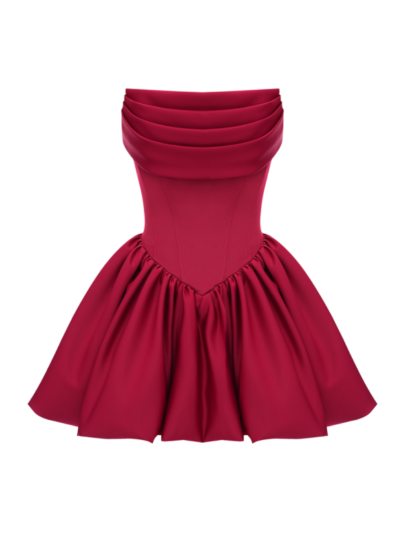 Бордова Корсетна сукня "Laura"