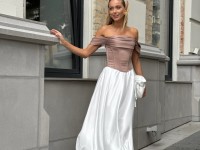 Атласний корсет в кольорі мокко <span>Monica</span>