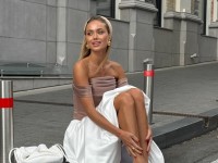 Атласний корсет в кольорі мокко <span>Monica</span>