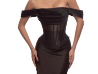 Корсет з сіточки в чорному кольорі <span>Waves</span>