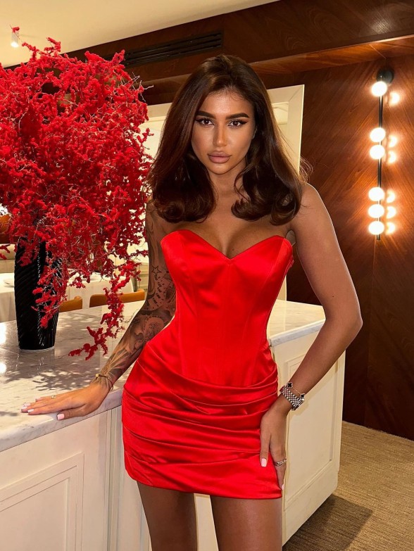 Червона Корсетна сукня "Barbara"