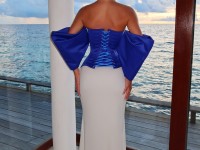 Атласний корсет в кольорі ультрамарин <span>Amelia</span>