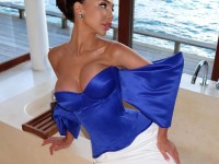 Атласний корсет в кольорі ультрамарин <span>Amelia</span>