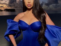 Атласний корсет в кольорі ультрамарин <span>Amelia</span>