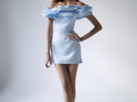 Блакитна атласна корсетна сукня <span>Enchanting Blossom</span>