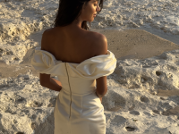 Атласна корсетна сукня в кольорі Айворі <span>Enchanting Blossom</span>