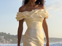 Атласна корсетна сукня в кольорі Айворі <span>Enchanting Blossom</span>