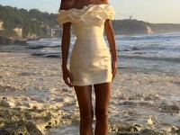 Атласна корсетна сукня в кольорі Айворі <span>Enchanting Blossom</span>