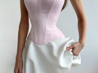 Атласний корсет в світло-рожевому кольорі <span>Scarlet</span>