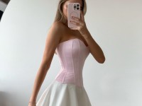 Атласний корсет в світло-рожевому кольорі <span>Scarlet</span>