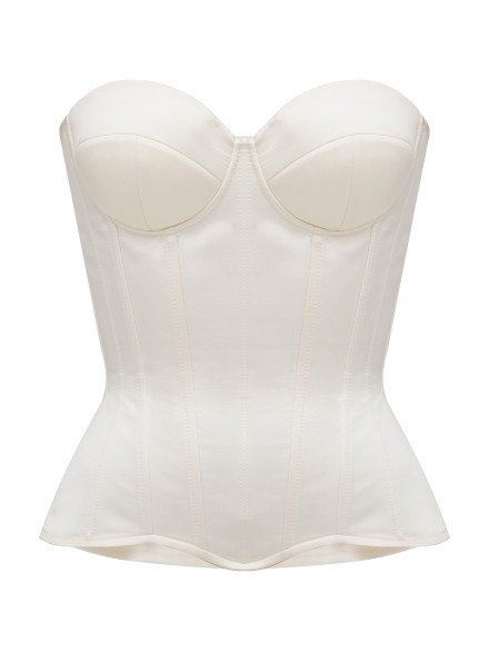 Атласний корсет в кольорі айворі "Amelia"