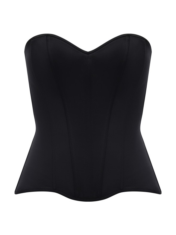 Чорний атласний корсет "Scarlet"