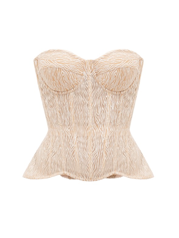 Блискучий корсет в золотому кольорі "Shine"